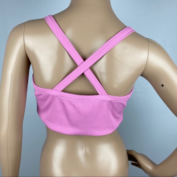 NEW YEAR OF OURS PINK RIBBED BRALETTE SPORTS BRA - Picture 6 of 7